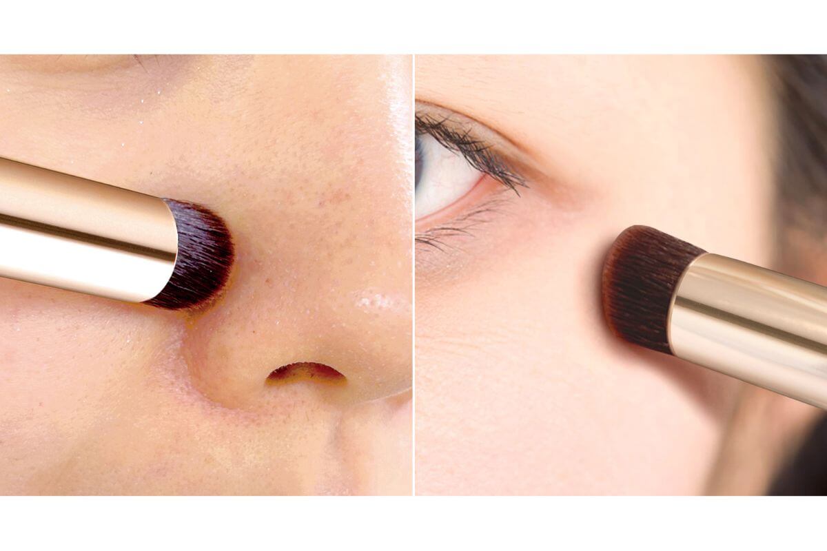 タッピングしてなじませる。コンシーラーブラシRでカバーメイクをもっと手軽に