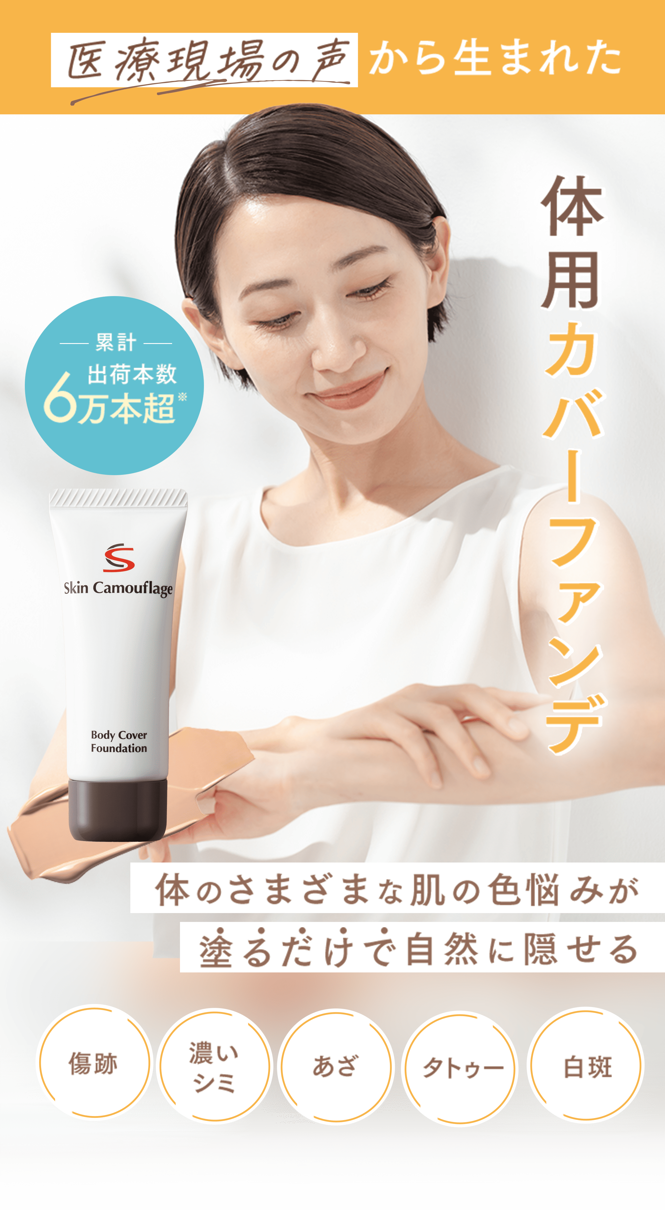 医療現場の声から生まれた体用カバーファンデ｜マーシュフィールド
