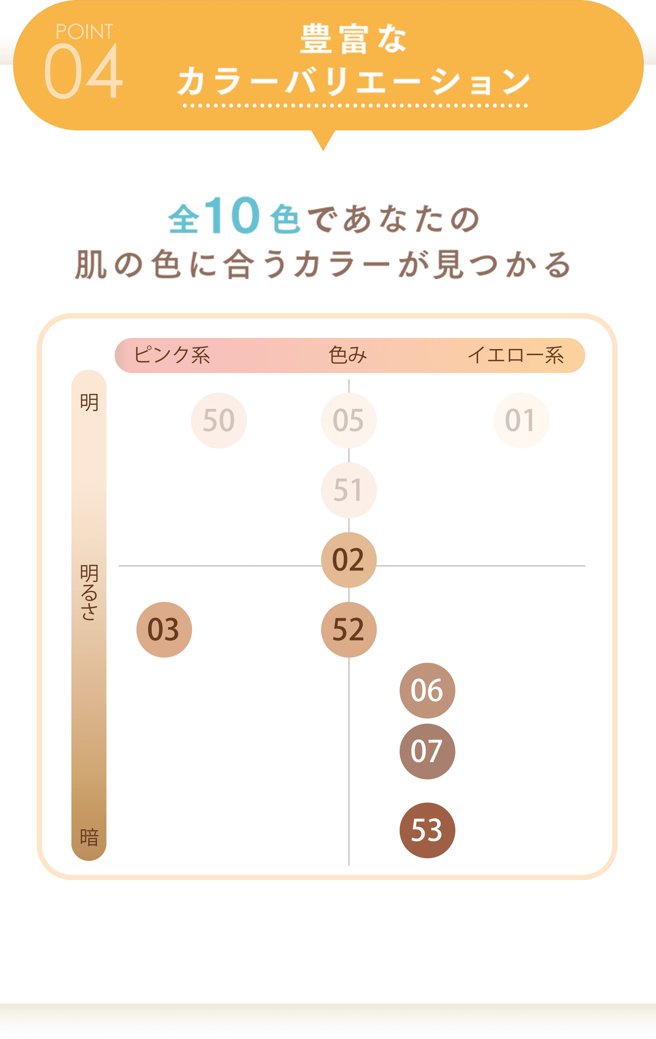 豊富なカラーバリエーション